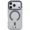 BMW BMW001281 M IML Frosted Metal Logo & Trims MagSafe Hülle für iPhone 18 Pro / 17 Pro, anthrazit
