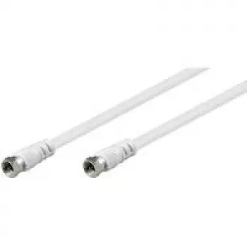 Wentronic Goobay 27031 SAT-Anschlusskabel, 1,5 m, F-Stecker auf F-Stecker, Weiß