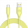 Tellur TLL155400 Silikonkabel USB auf Type-C, 3A, 1 m, gelb