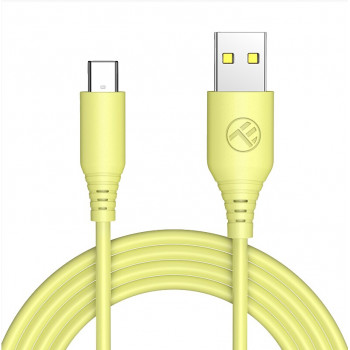 Tellur TLL155400 Silikonkabel USB auf Type-C, 3A, 1 m, gelb