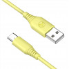Tellur TLL155400 Silikonkabel USB auf Type-C, 3A, 1 m, gelb