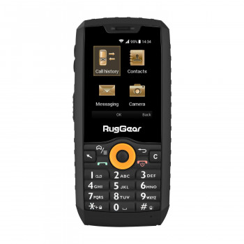 RugGear RG150 robustes Tastenhandy, Dual SIM, schwarz