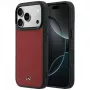 Mercedes Mer008874 Leather Mesh with Bow Line MagSafe Hülle für iPhone 18 Pro Max / 17 Pro Max, burgunderrot