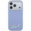 Karl Lagerfeld KF003170 Grained with Resin Signature Logo MagSafe Hülle für iPhone 18 Pro Max / 17 Pro Max, hellblau