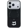 Karl Lagerfeld KF003216 Ring Stand 360 Choupette Head Pin MagSafe Hülle für iPhone 18 Pro Max / 17 Pro Max, schwarz