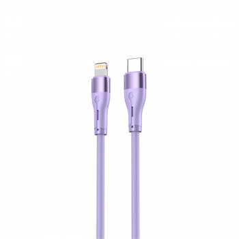 Tellur Silikonkabel Type-C auf Lightning, PD 30 W, 1 m, lila