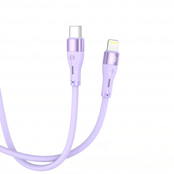 Tellur Silikonkabel Type-C auf Lightning, PD 30 W, 1 m, lila
