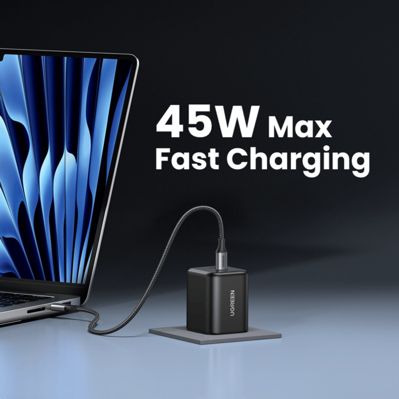 Ugreen X526 Ladegerät 45 W, 2 x USB-C, GaN, schwarz