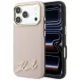 Karl Lagerfeld Grained with Resin Signature Logo Hülle mit MagSafe für iPhone 18 Pro Max / 17 Pro Max, rosa