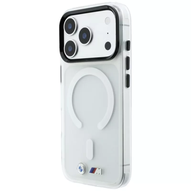 BMW M IML Frosted Metal Logo & Trims Hülle mit MagSafe für iPhone 18 Pro / 17 Pro, transparent