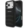 Mercedes AMG Leather Debossed Lines Logo Hülle für iPhone 18 Pro / 17 Pro, schwarz