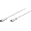 Wentronic 27035 Koaxialkabel, F-Typ, 5 m, weiß