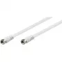 Wentronic 27035 Koaxialkabel, F-Typ, 5 m, weiß