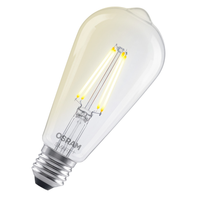 Osram SMART+ MATTER Dimmable Classic Edison 60 827 E27 Smart-Glühbirne, 6 W, Warmweiß, WLAN