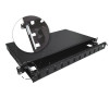 Alantec FOP-1U-12SCD-C-P Teleskopisches Glasfaser-Patchpanel, 12x SC Duplex / 12x LC Quad, 19", 1U