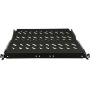Alantec SA-PW-19-1U-370-4-C 19″ 1U ausziehbarer Einlegeboden für Serverschränke, 370 mm tief, 4 Befestigungspunkte, schwarz