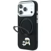 Karl Lagerfeld Ring Stand 360 Karl & Choupette Heads Pin MagSafe Hülle für iPhone 18 Pro Max / 17 Pro Max, schwarz