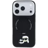 Karl Lagerfeld Ring Stand 360 Karl & Choupette Heads Pin MagSafe Hülle für iPhone 18 Pro Max / 17 Pro Max, schwarz
