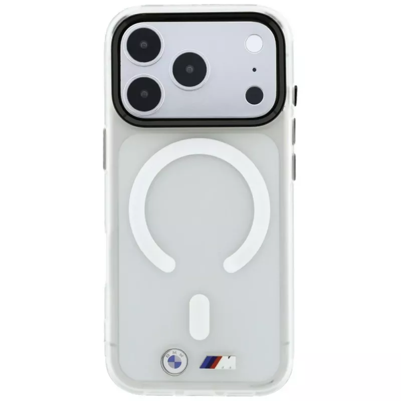 BMW M IML Frosted Metal Logo & Trims MagSafe Hülle für iPhone 18 Pro Max / 17 Pro Max, transparent