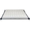 Alantec SA-PW-19-1U-370-4-S 19" 1U ausziehbarer Fachboden für Serverschrank, Tiefe 370 mm, grau