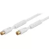 Wentronic 27720 IEC-Stecker auf IEC-Buchse, vergoldet, weiß