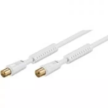 Wentronic 27720 IEC-Stecker auf IEC-Buchse, vergoldet, weiß