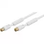 Wentronic 27720 IEC-Stecker auf IEC-Buchse, vergoldet, weiß