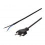 LogiLink CP137 Stromkabel, CEE 7/16 auf offenes Ende, schwarz, 1,5 m