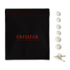Aiwa ESTM-500W kabelgebundene In-Ear-Kopfhörer mit Mikrofon, 3,5-mm-Klinke, weiß