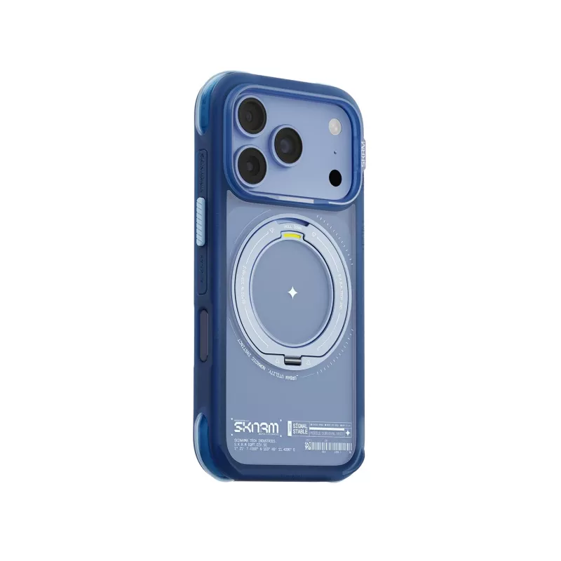 Skinarma Atlas Hülle mit MagSafe und drehbarem Aufsteller für iPhone 18 Pro / 17 Pro, blau