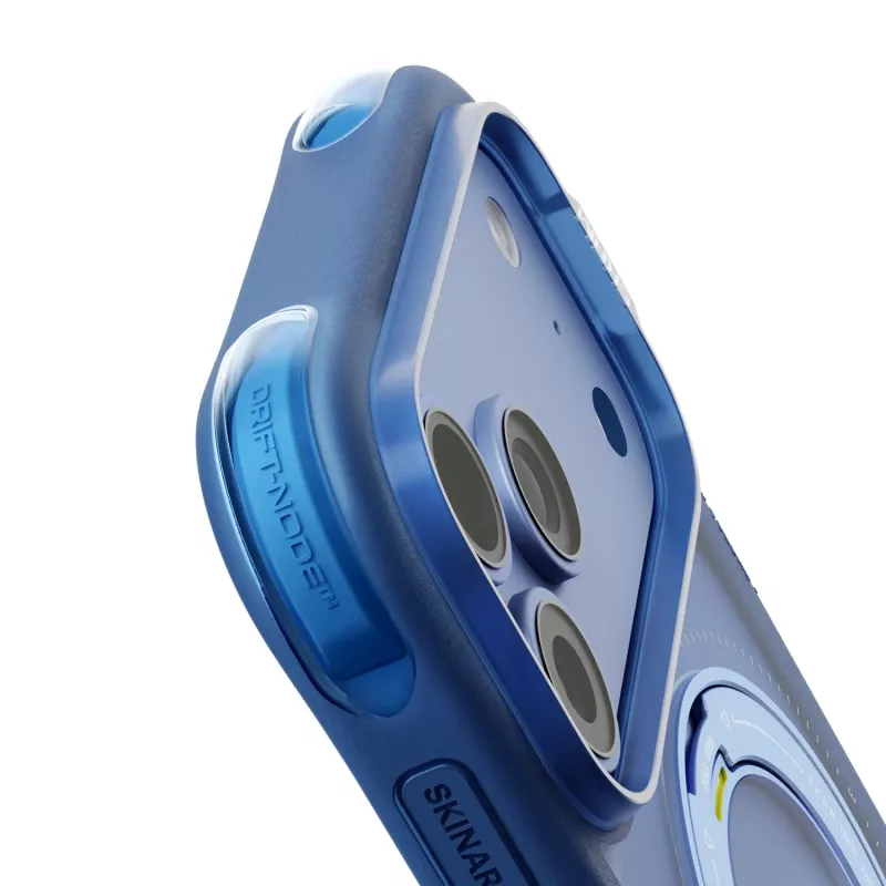 Skinarma Atlas Hülle mit MagSafe und drehbarem Aufsteller für iPhone 18 Pro / 17 Pro, blau