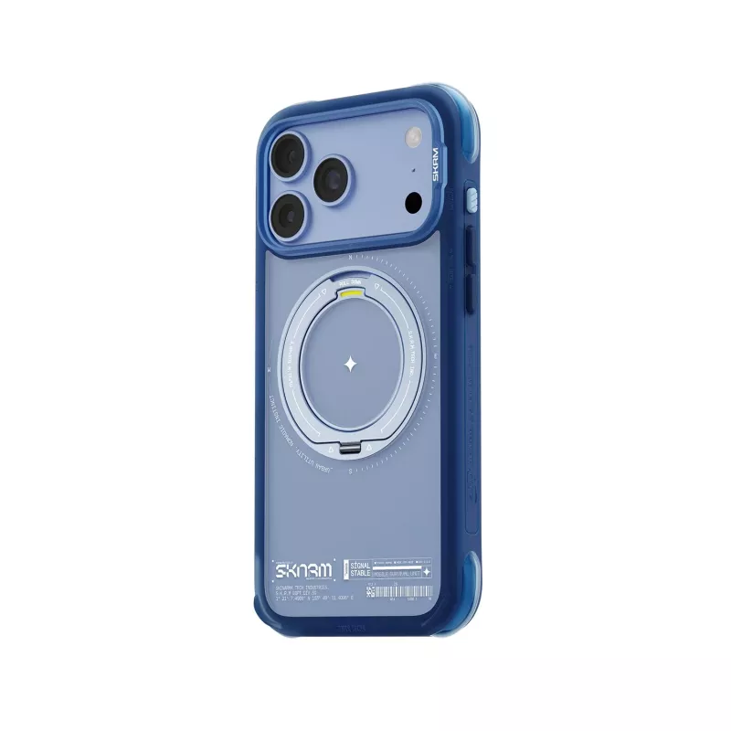 Skinarma Atlas Hülle mit MagSafe und drehbarem Aufsteller für iPhone 18 Pro Max / 17 Pro Max, blau
