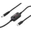 VOLTCRAFT VC-18735745 USB-Spannungswandler, Hohlstecker 5,5 x 2,1 mm, USB-C PD/DC, Ausgangsspannung regelbar, mit DC-Adapter, schwarz