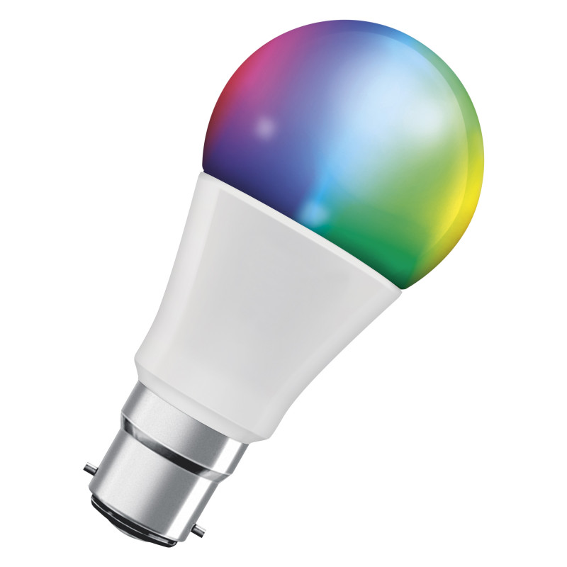 Osram SMART+ MATTER Multicolor Classic A60 Smart-Lampe (1 Stk.), B22d, 9 W, RGBW, WLAN