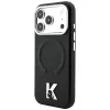 Karl Lagerfeld KF003257 Grained Embossed Ring & Kameo Logo MagSafe Hülle für iPhone 18 Pro / 17 Pro, schwarz