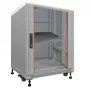 IT-BUDGET 19-Netzwerkschrank SRK 90ITB19SRK1266GG, 12 HE, 600x600 mm, lichtgrau