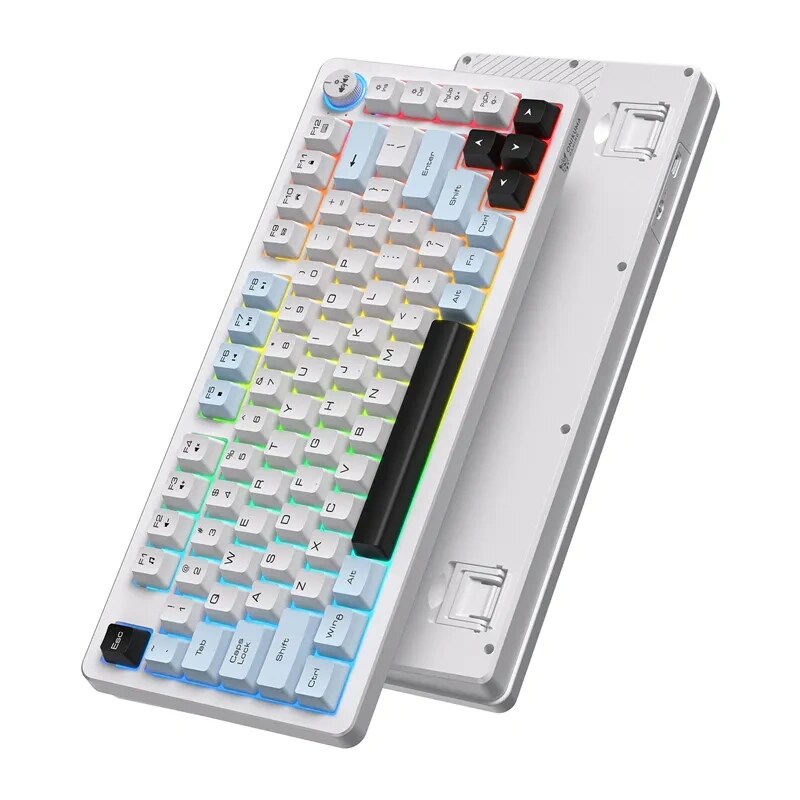 ONIKUMA MT501 Gaming-Tastatur, 75 %, weiß