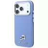 Karl Lagerfeld KLHMP18L6PSKCHLB Back Cover PU Grained Semi Wrap K&CH Heads MagSafe für iPhone 17 Pro / 18 Pro, blau