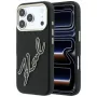 Karl Lagerfeld KF003311 Smooth Big Resin Signature Logo Hülle für iPhone 18 Pro / 17 Pro, schwarz