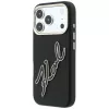 Karl Lagerfeld KF003311 Smooth Big Resin Signature Logo Hülle für iPhone 18 Pro / 17 Pro, schwarz