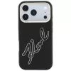 Karl Lagerfeld KF003311 Smooth Big Resin Signature Logo Hülle für iPhone 18 Pro / 17 Pro, schwarz