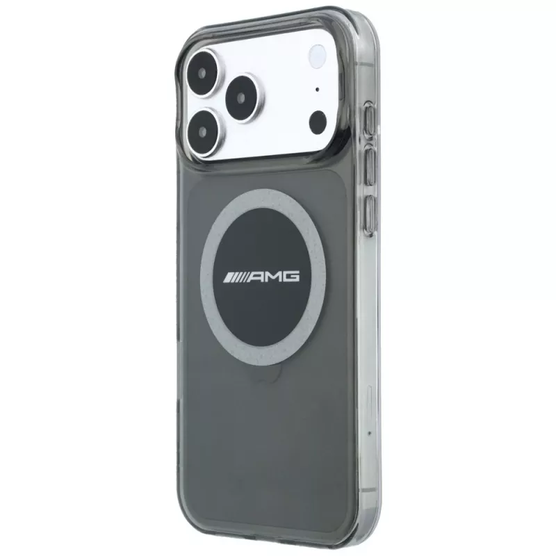 Mercedes AMG00120 AMG IML Transparent Bicolor Block MagSafe Hülle für iPhone 18 Pro Max / 17 Pro Max, schwarz/grau