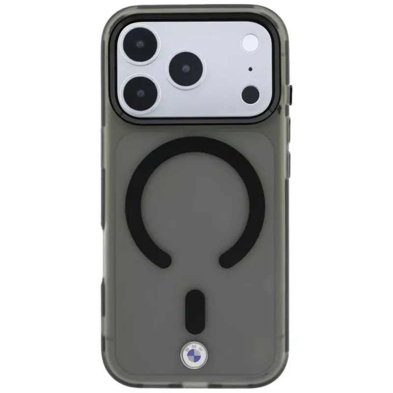 BMW Sign Frosted IML & Metal Logo MagSafe Hülle für iPhone 18 Pro Max / 17 Pro Max, grau