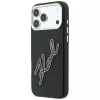Karl Lagerfeld KF003312 Smooth Big Resin Signature Logo Hülle für iPhone 18 Pro Max / 17 Pro Max, schwarz
