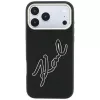 Karl Lagerfeld KF003312 Smooth Big Resin Signature Logo Hülle für iPhone 18 Pro Max / 17 Pro Max, schwarz