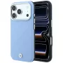 BMW BMW001226 Sign Deboss Quilted Metal Logo MagSafe Hülle für iPhone 18 Pro Max / 17 Pro Max, blau