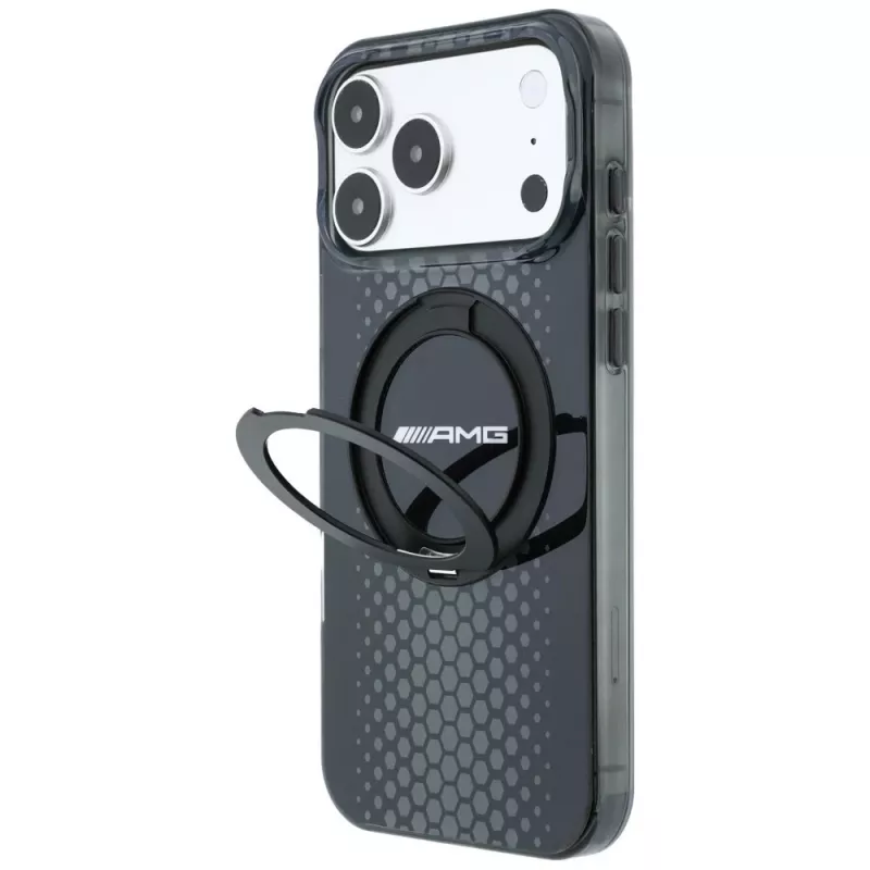 Mercedes AMG00126 AMG IML Double Layer Urban Line with Ring Stand MagSafe Hülle für iPhone 18 Pro / 17 Pro, schwarz