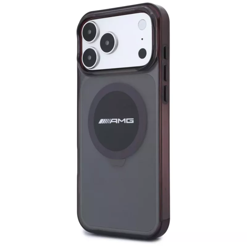 Mercedes AMG00130 AMG IML Transparent Bicolor Block MagSafe Hülle für iPhone 18 Pro Max / 17 Pro Max, schwarz/burgunderrot