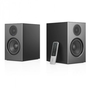 Audio Pro A28 Linkplay aktives Stereo-Lautsprechersystem mit Bassreflex, schwarz