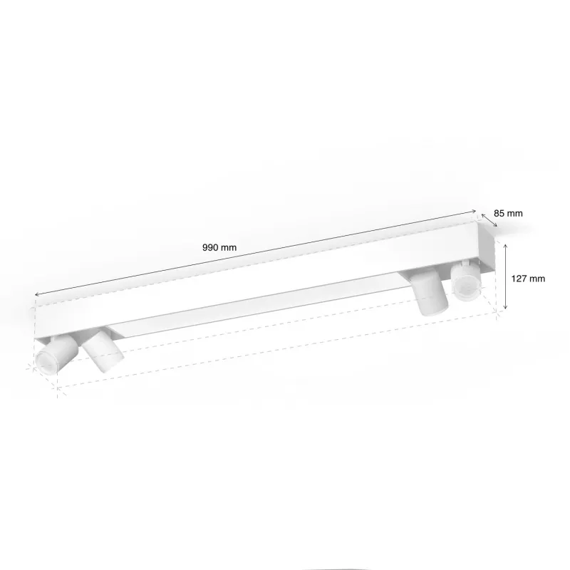 Philips Hue White & Color Ambiance Centris Spot, 4-flammig, 4200 lm, weiß